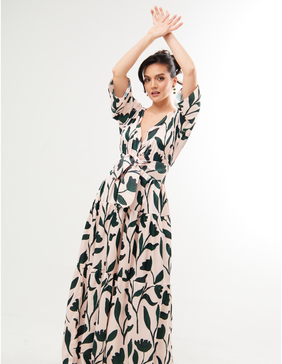 Vestido maxi formal rose para mujer