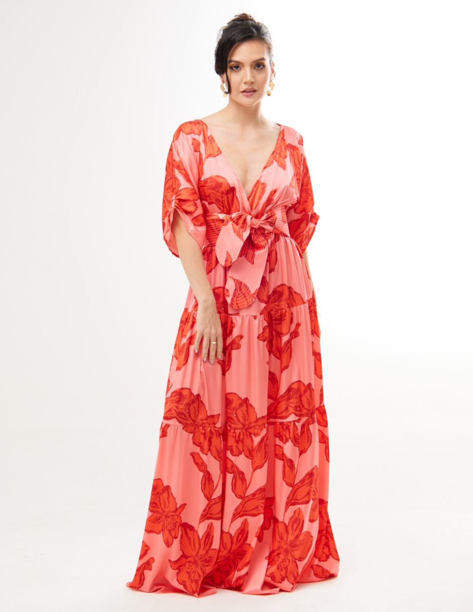 Vestido maxi de fiesta escote V Vestido maxi de fiesta escote V