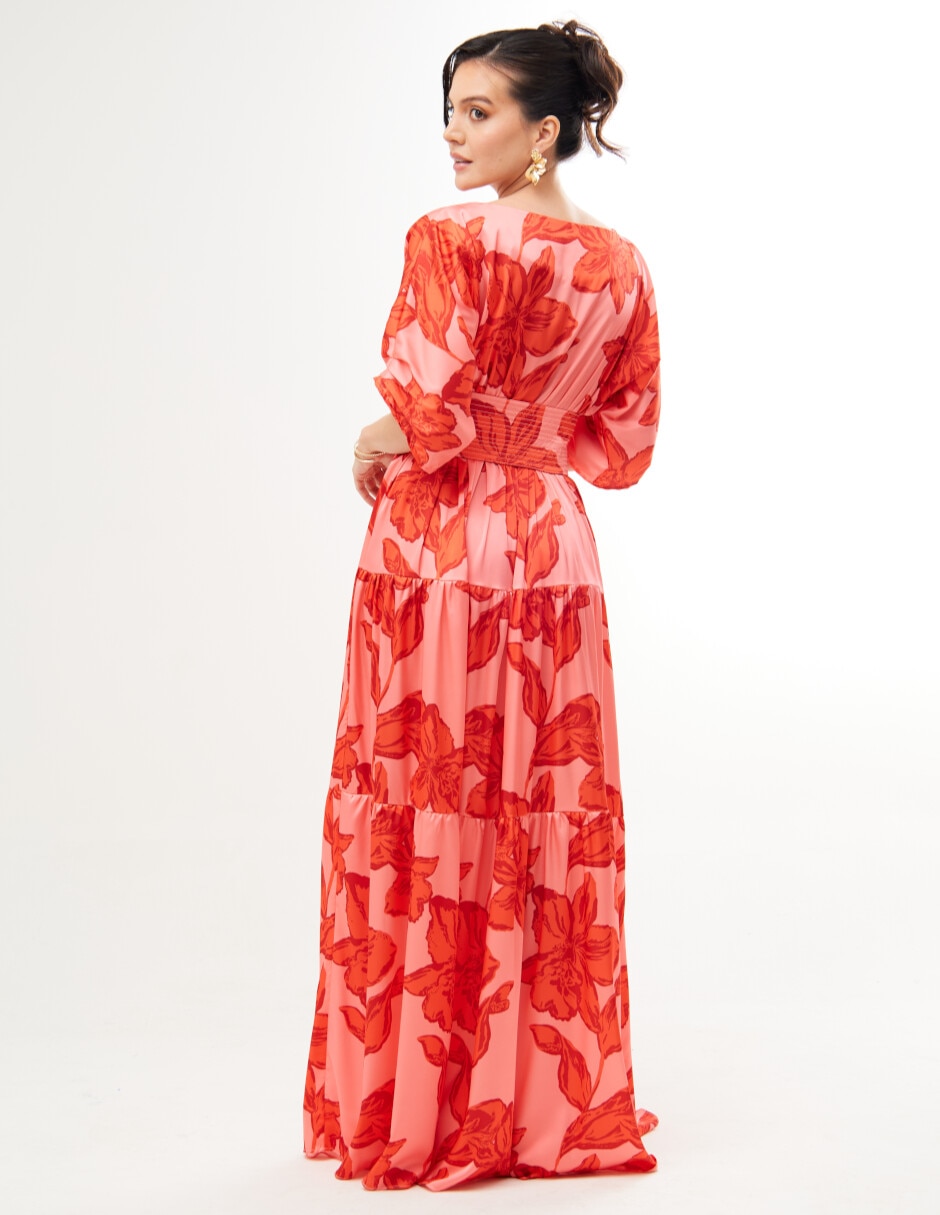 Vestido maxi de fiesta escote V 3