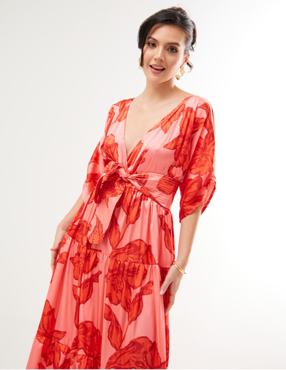 Vestido maxi de fiesta escote V 2