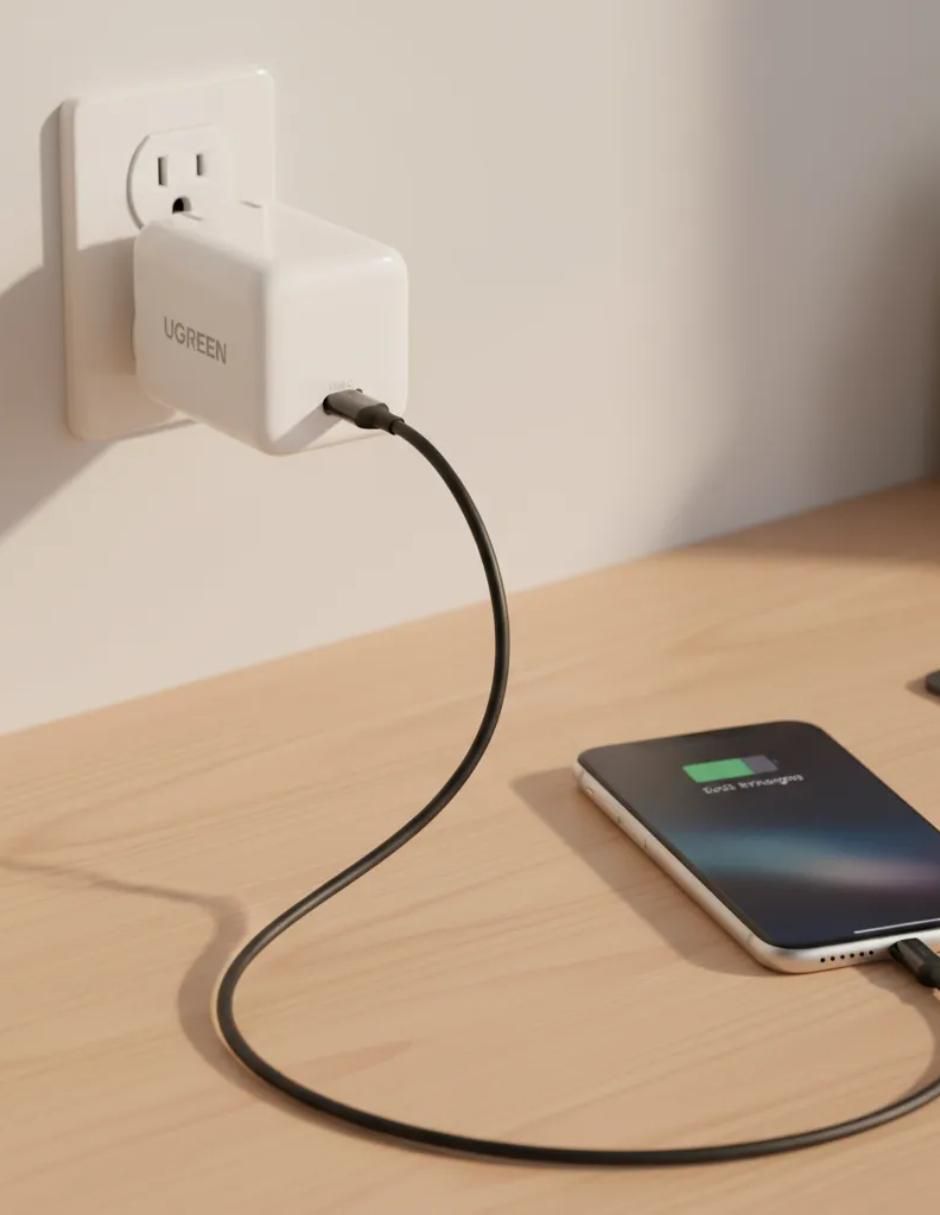 Cargador pared Ugreen de 30 W USB tipo C Nexode Mini GaN