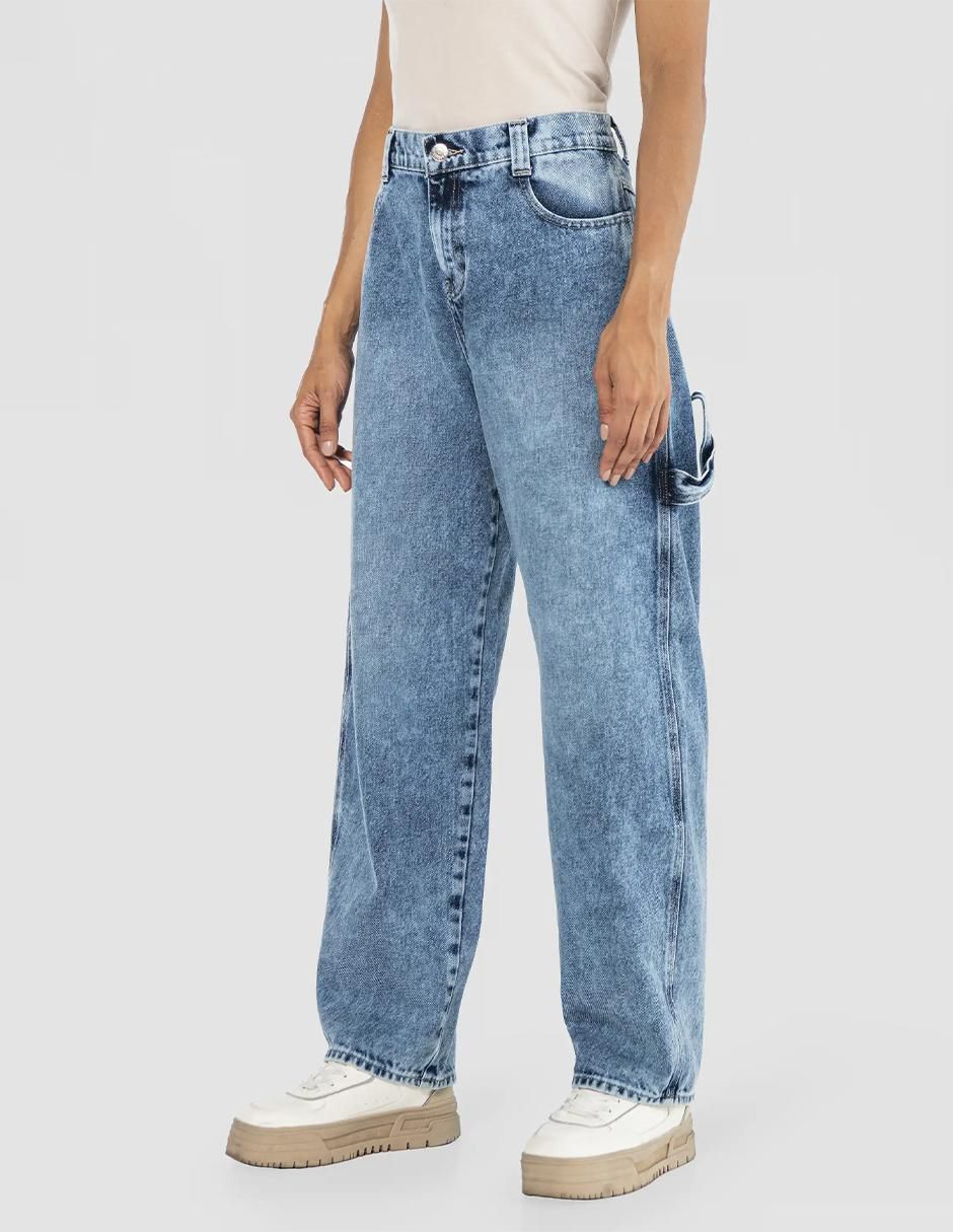 Jeans cargo baggy para mujer 5