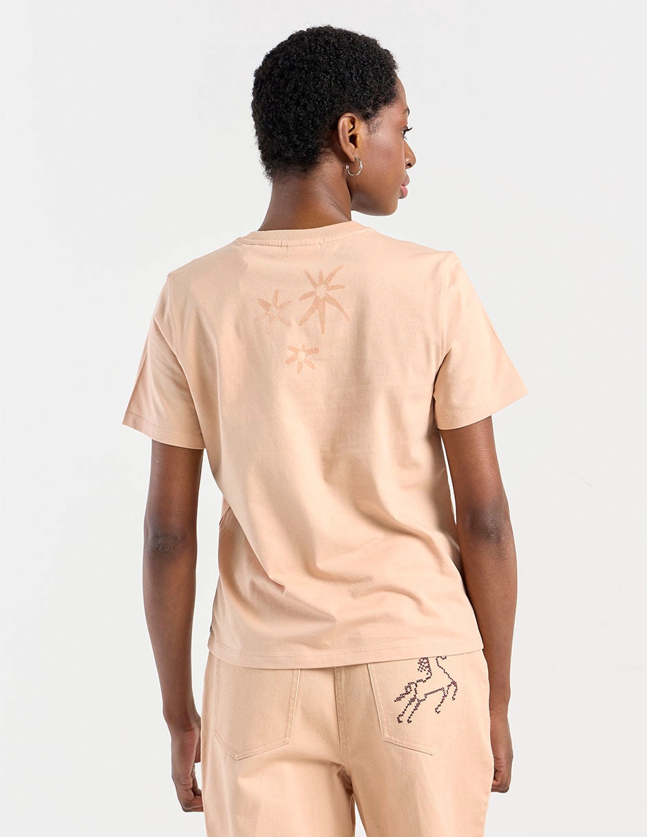 Playera manga corta Scotch & Soda cuello redondo para mujer