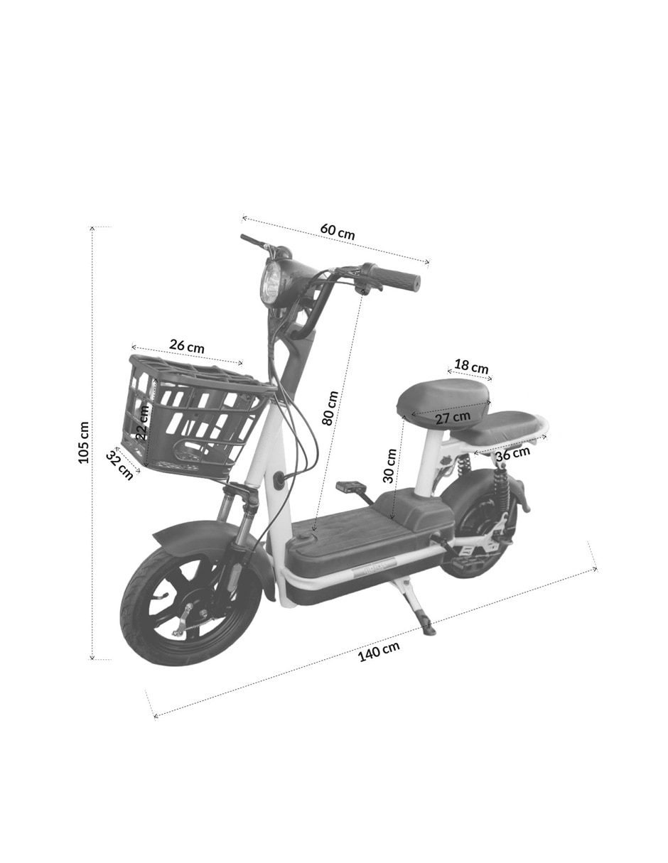 Bicicleta eléctrica Prince urbana rodada 14 12