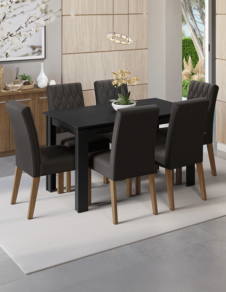 Comedor Allegro Madesa para 6 personas