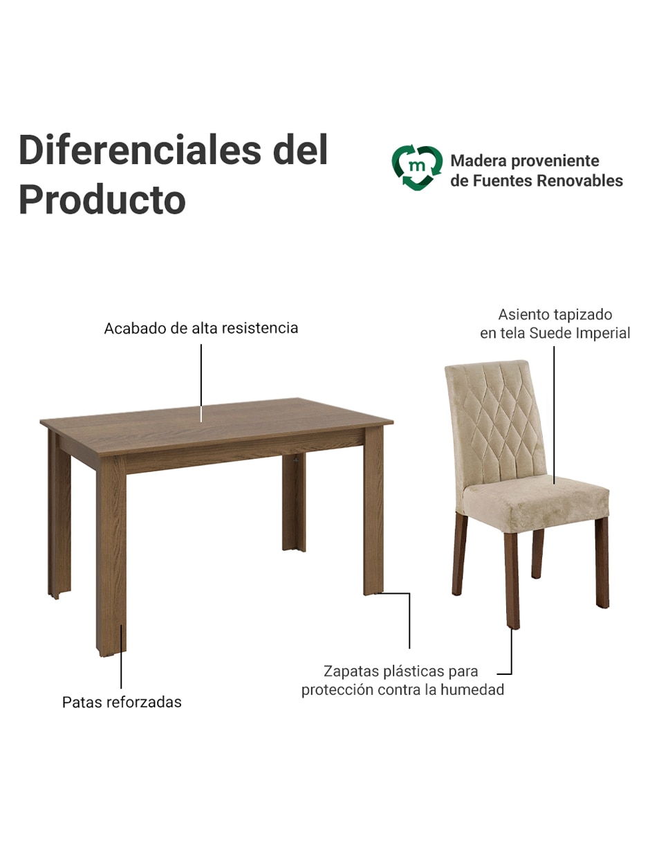Comedor allegro para 6 personas