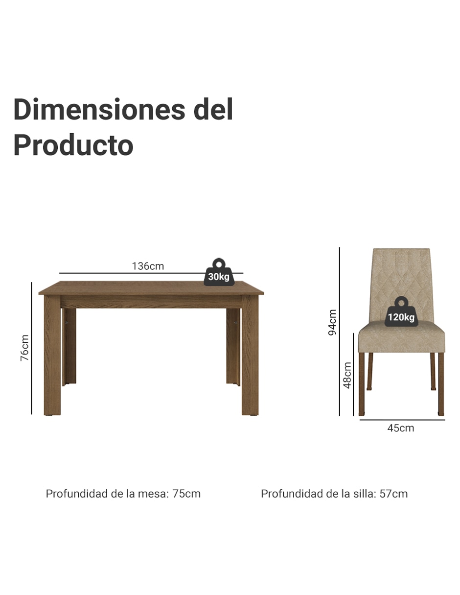 Comedor allegro para 6 personas