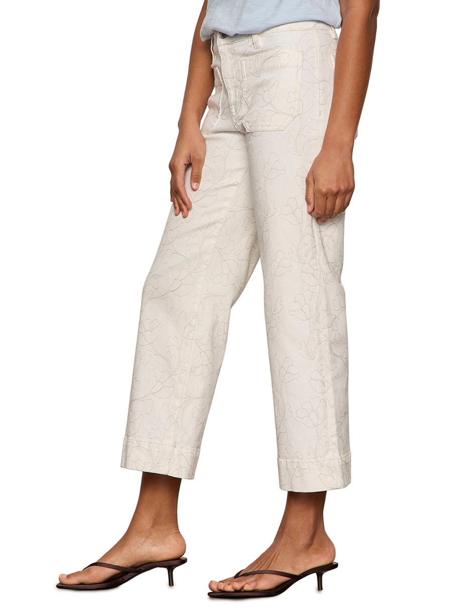 Jeans capri relajado para mujer 4