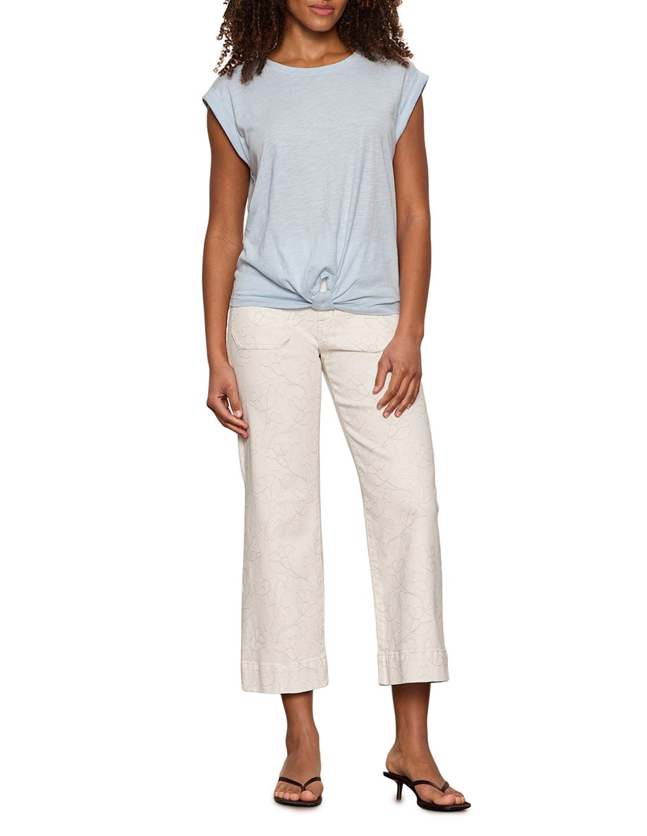 Jeans capri relajado para mujer 2
