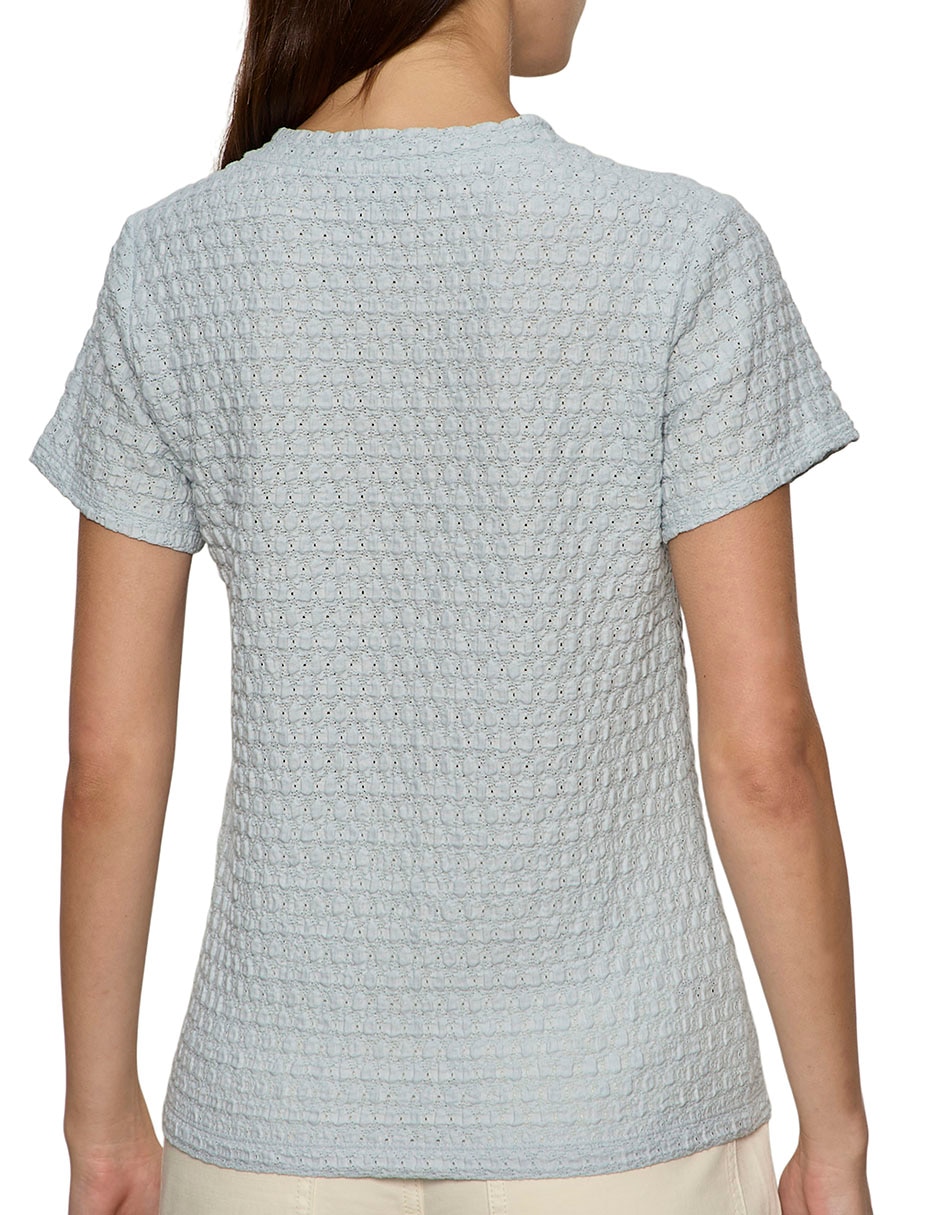 Playera manga corta cuello redondo para mujer 2