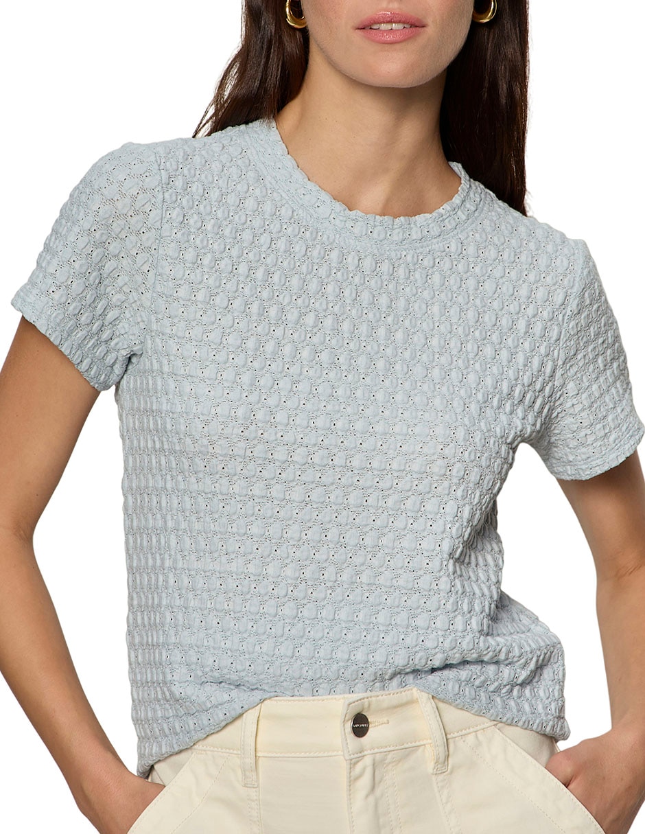 Playera manga corta cuello redondo para mujer 3
