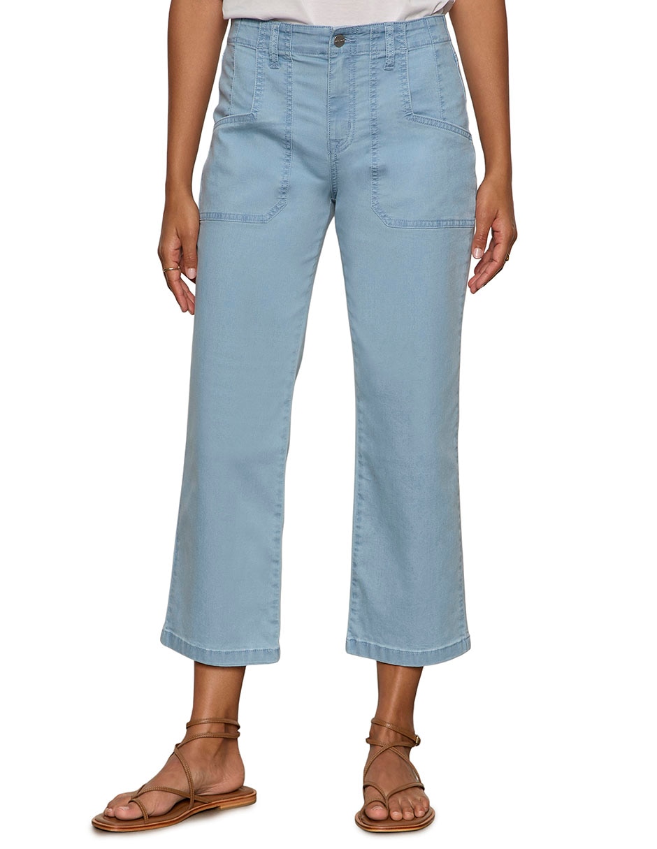Jeans capri wide leg para mujer Jeans capri wide leg para mujer