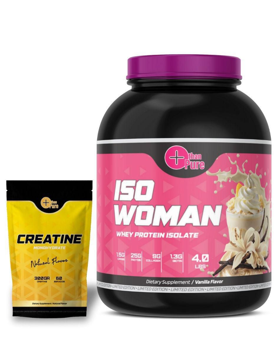 Kit de suplementos alimenticios Proteina ISO Woman + Creatine Kit de suplementos alimenticios Proteina ISO Woman + Creatine