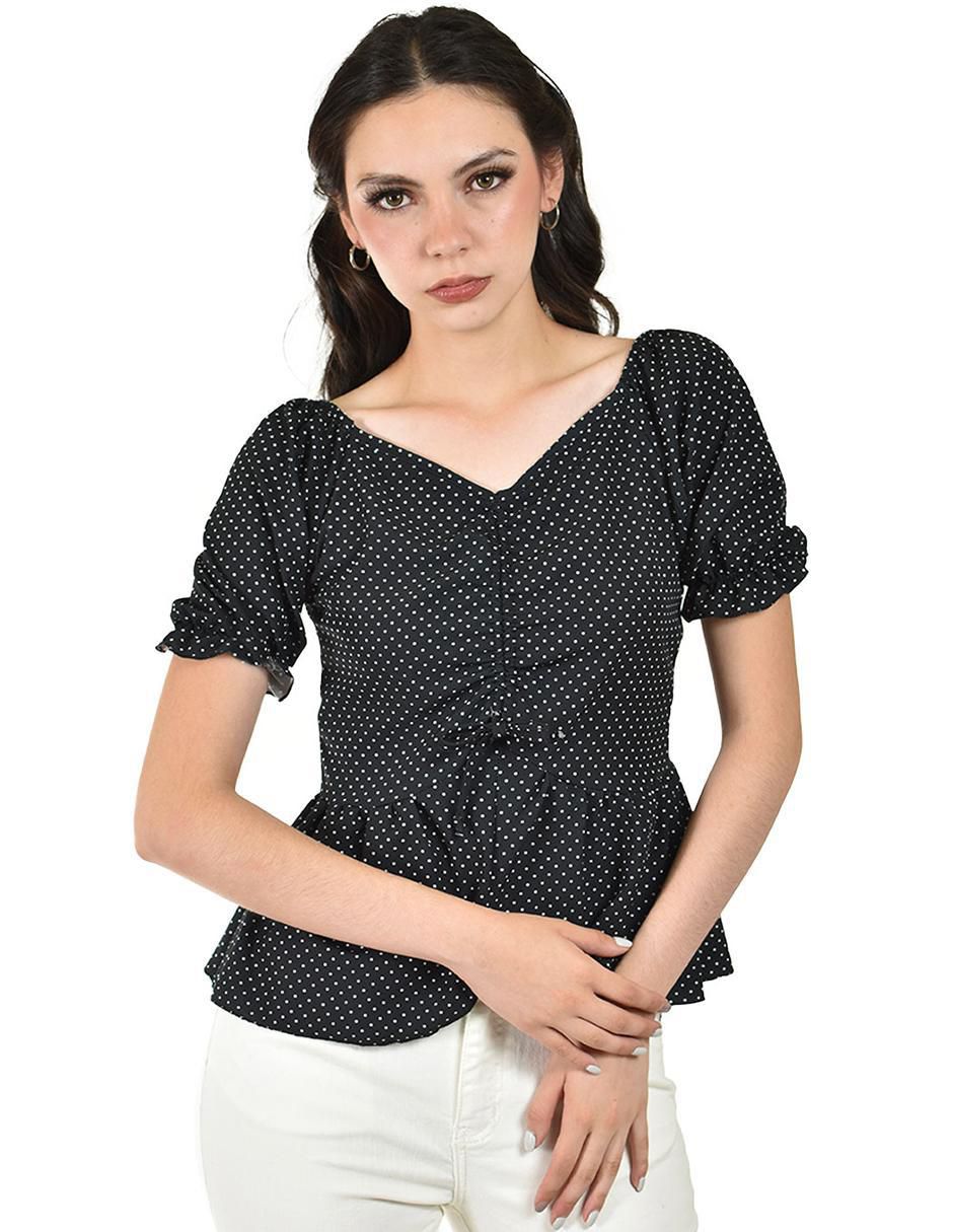 Blusa manga corta para mujer