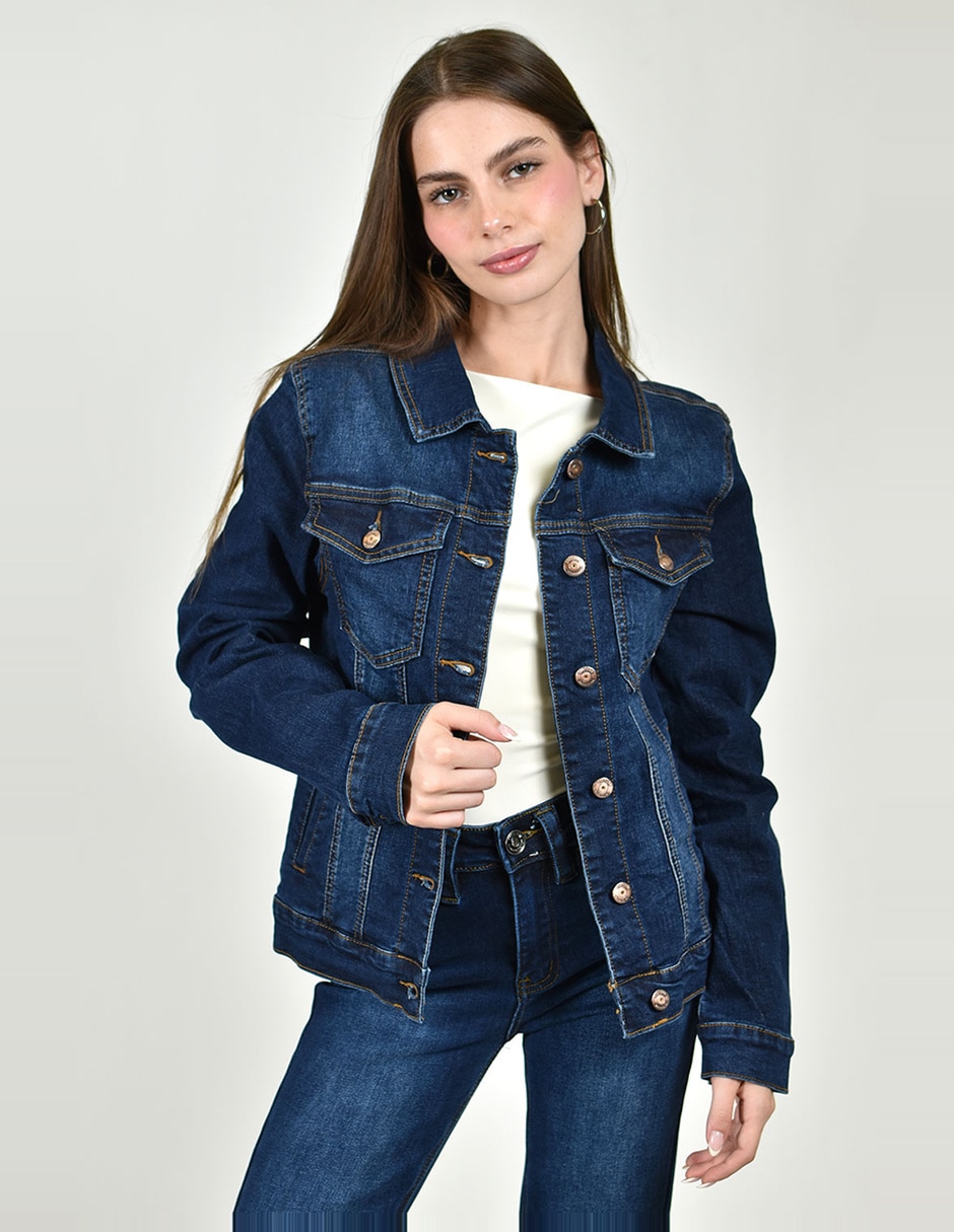 Chamarra Roman Fashion de mezclilla para mujer