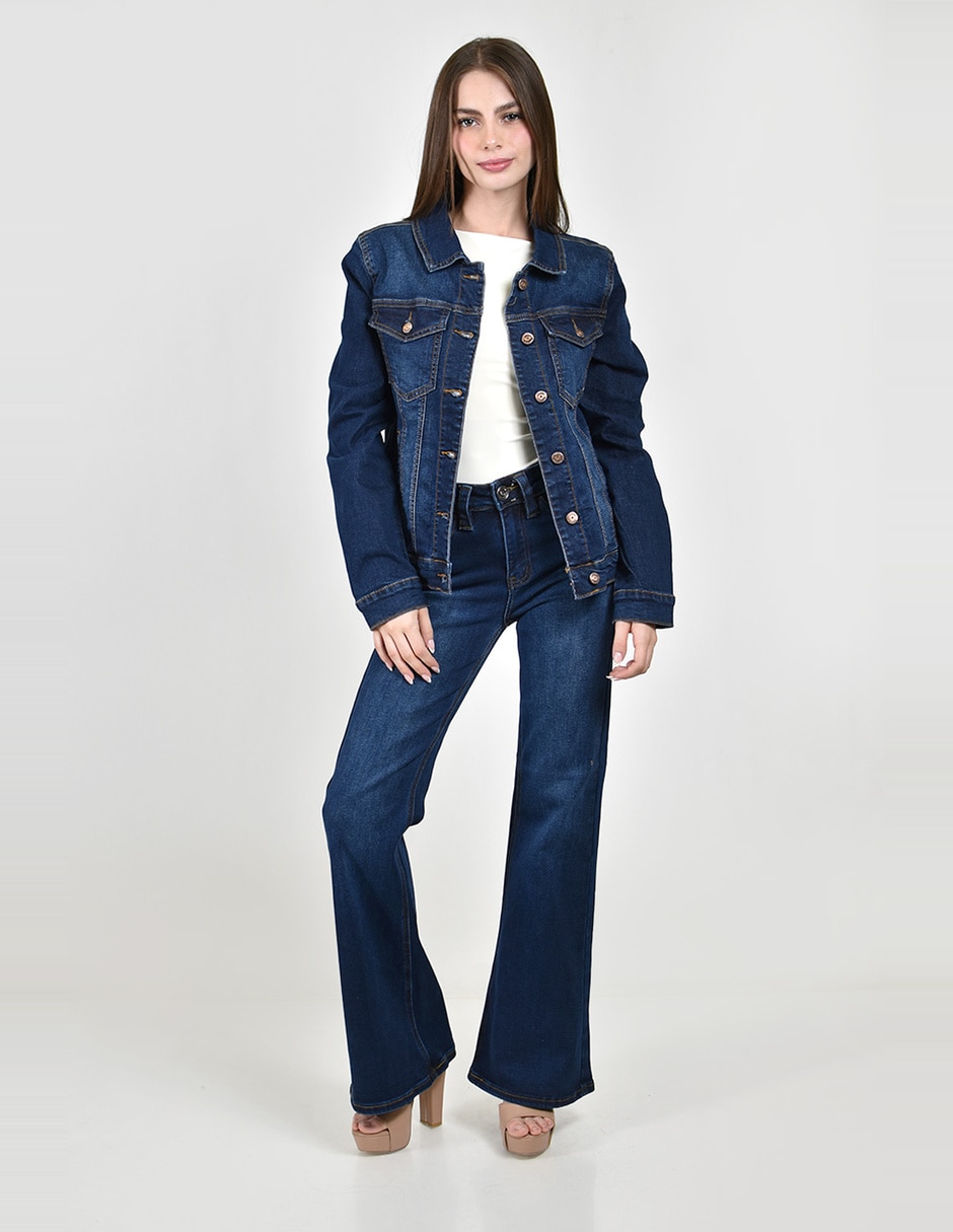 Chamarra Roman Fashion de mezclilla para mujer