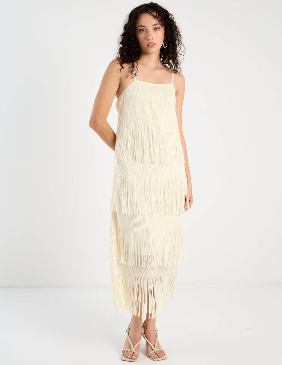 Vestido midi de fiesta escote cuadrado 7
