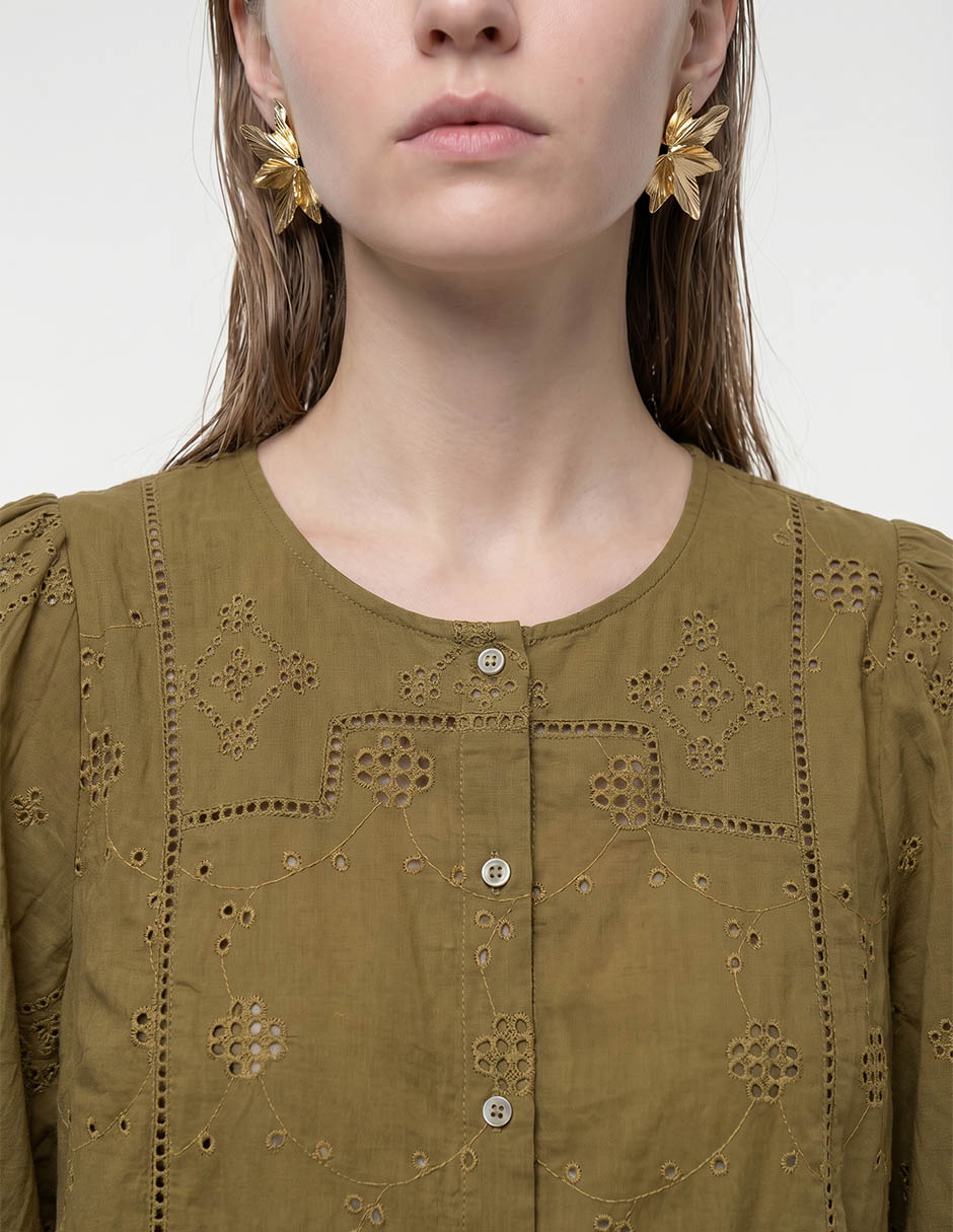 Camisa cold manga 3/4 para mujer