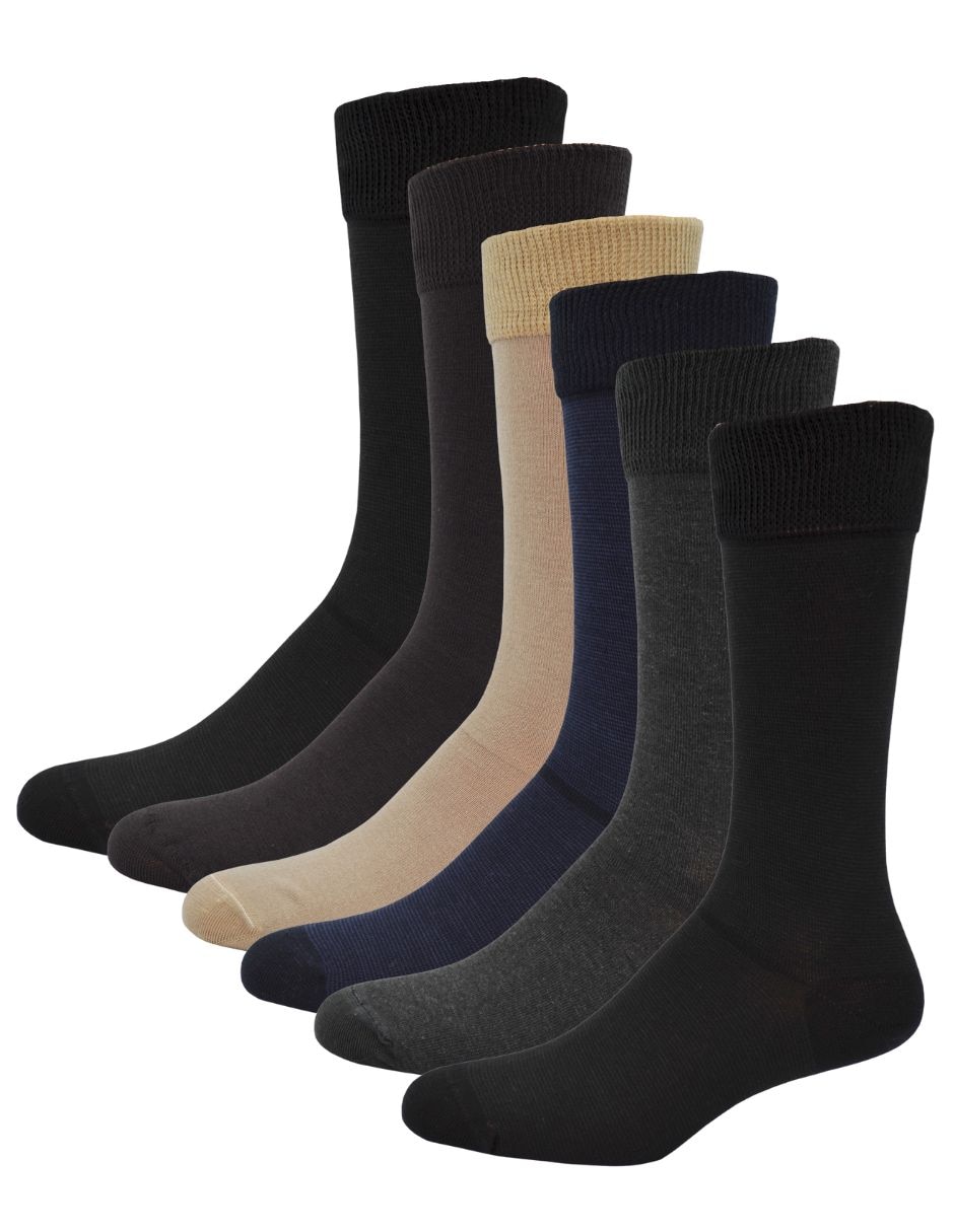Set calcetines diabético de algodón Hombre 6 pares Set calcetines diabético de algodón Hombre 6 pares