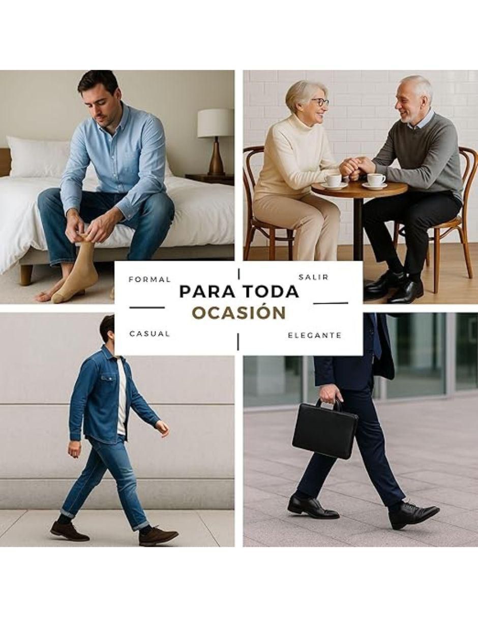 Set calcetines diabético de algodón Hombre 6 pares 3