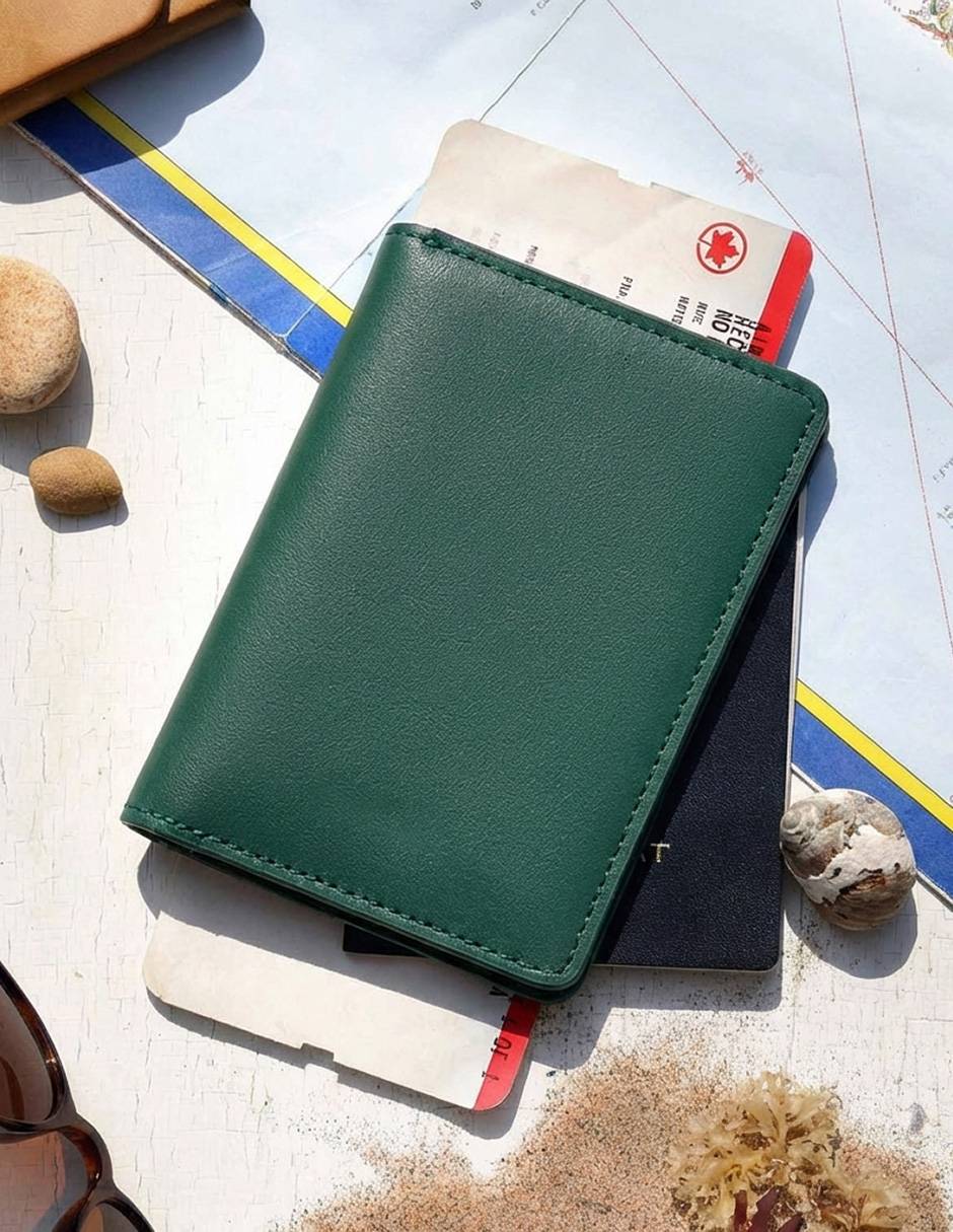 PORTA PASAPORTE MOBILIT, VERDE OBSCURO