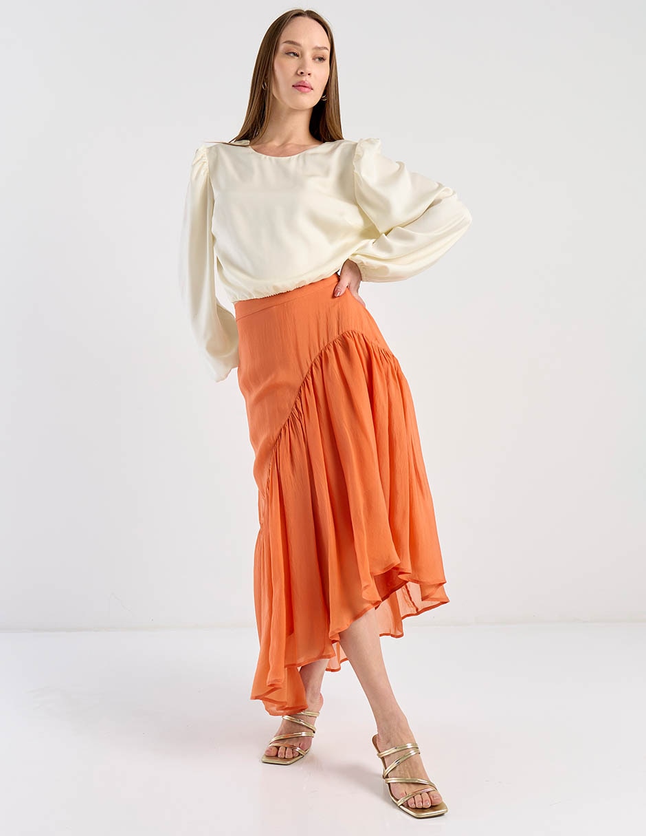 Falda crop cintura alta 5