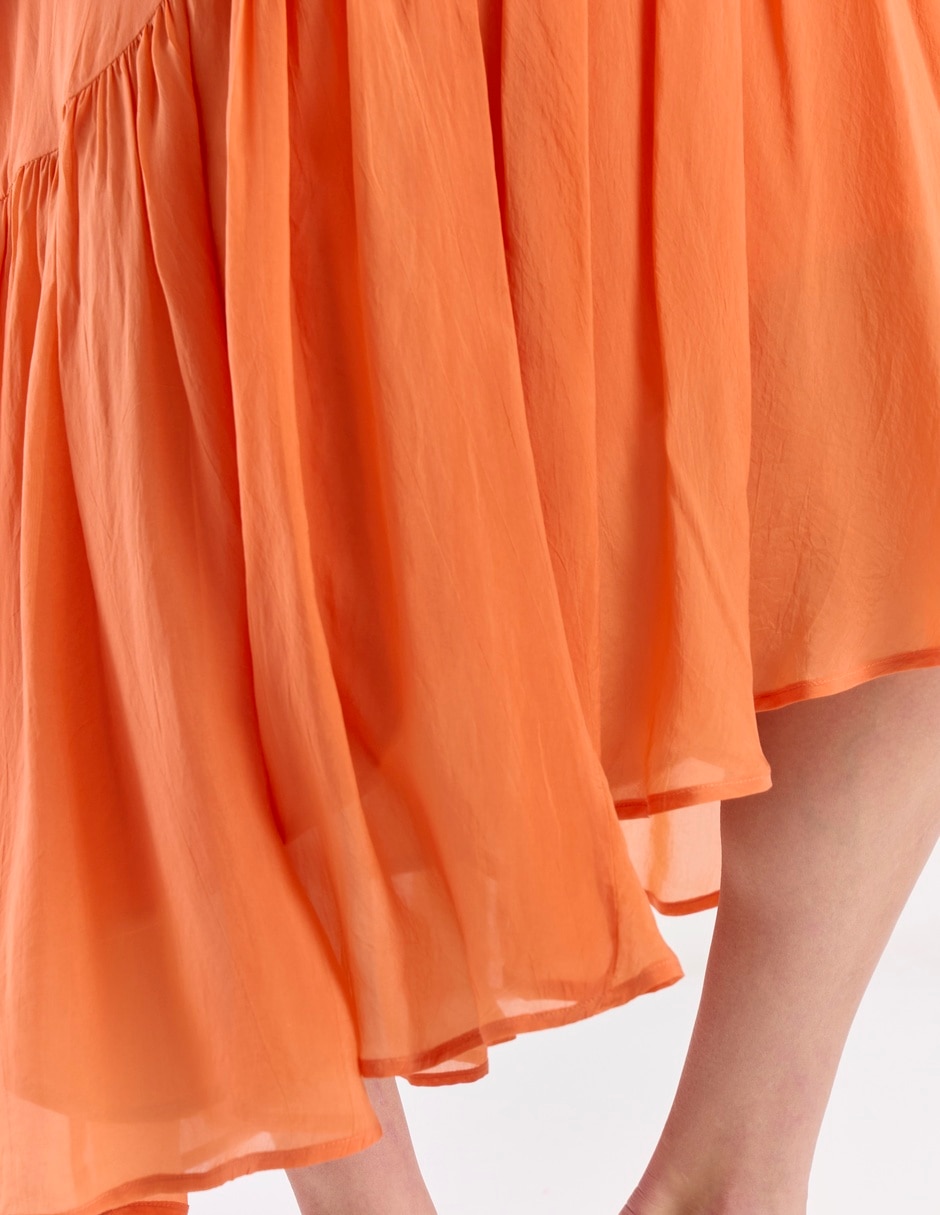 Falda crop cintura alta