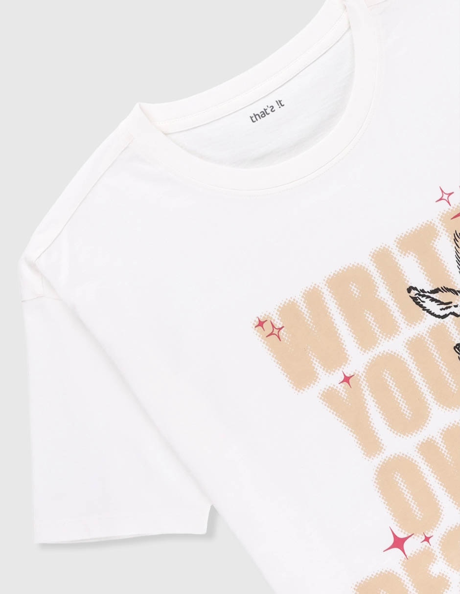 Playera manga corta para niña
