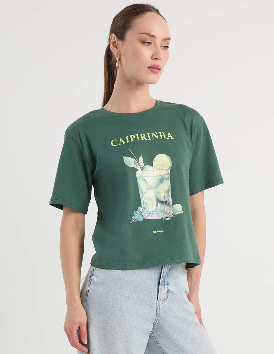 Playera manga corta Brazil Core cuello redondo mujer 5