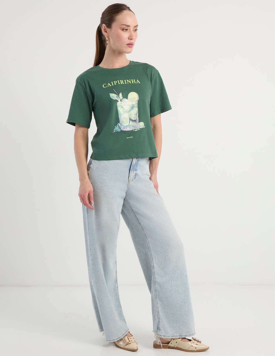 Playera manga corta Brazil Core cuello redondo mujer 4