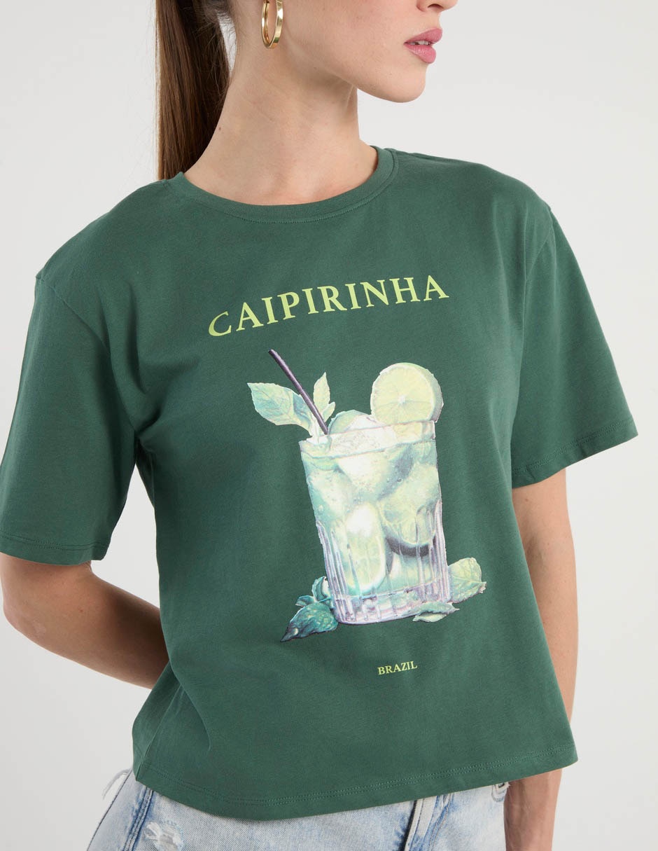 Playera manga corta Brazil Core cuello redondo mujer 2