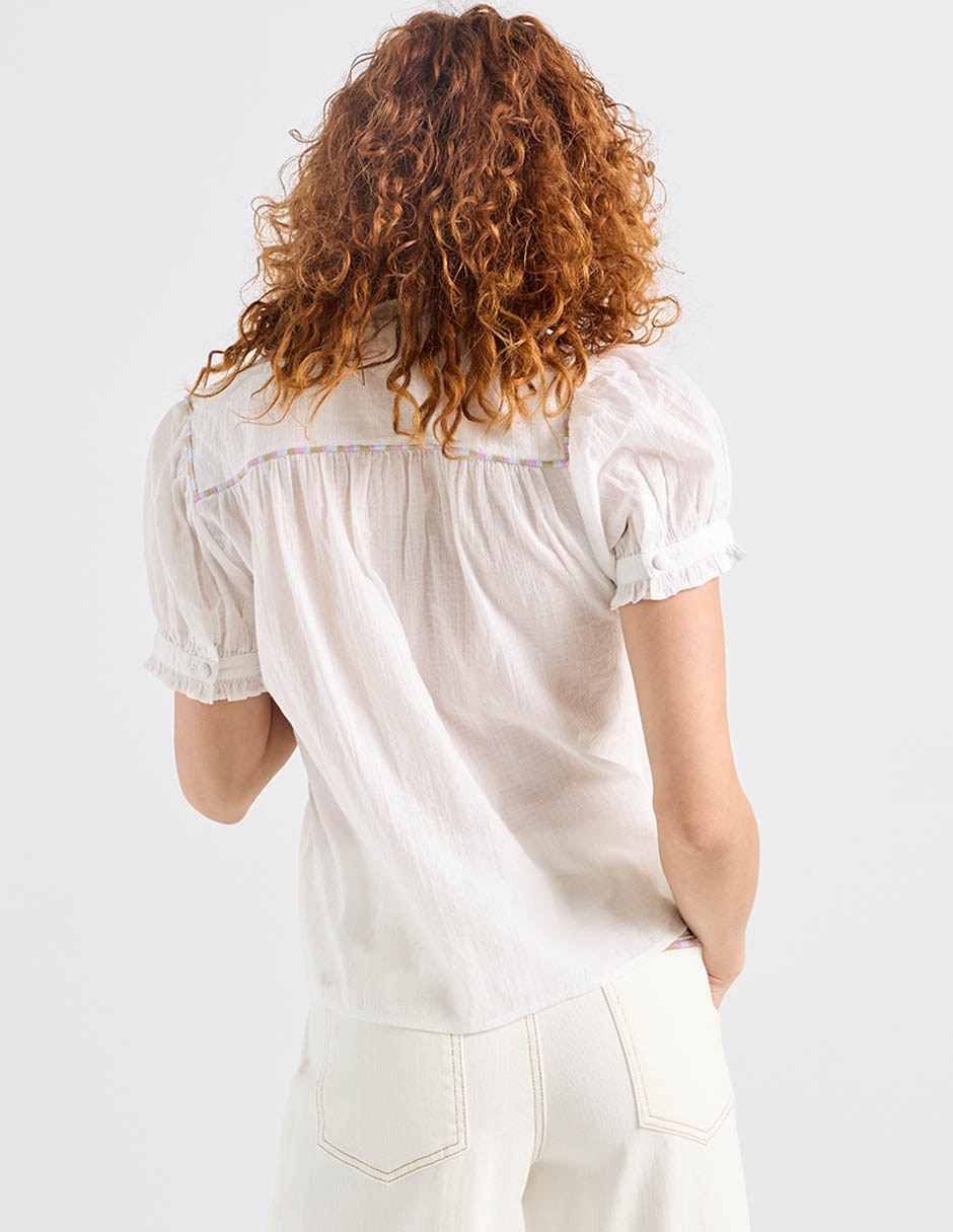 Blusa manga corta para mujer 11