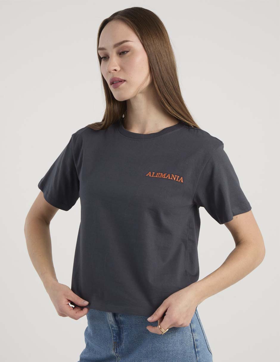 Playera manga corta cuello redondo mujer Playera manga corta cuello redondo mujer