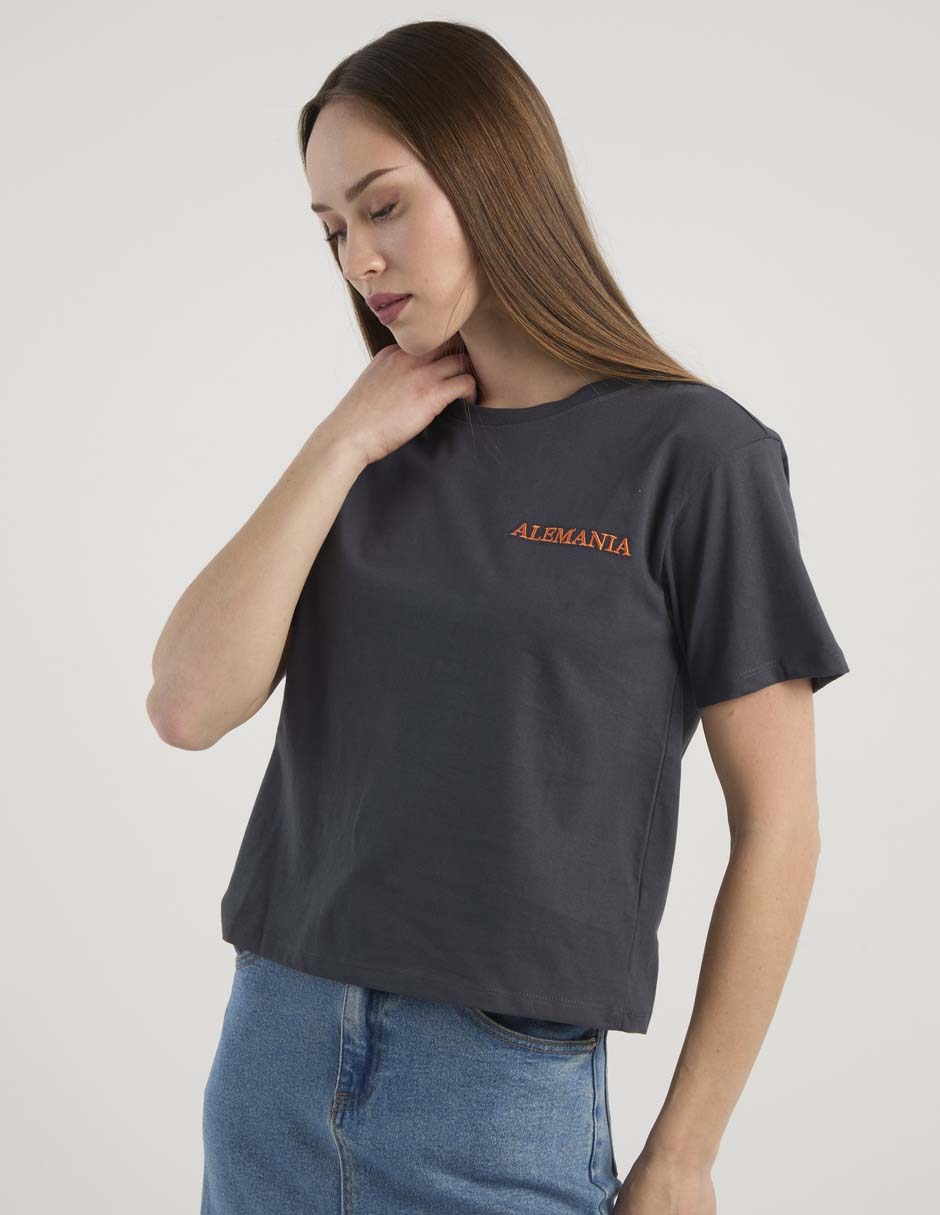 Playera manga corta cuello redondo mujer 5
