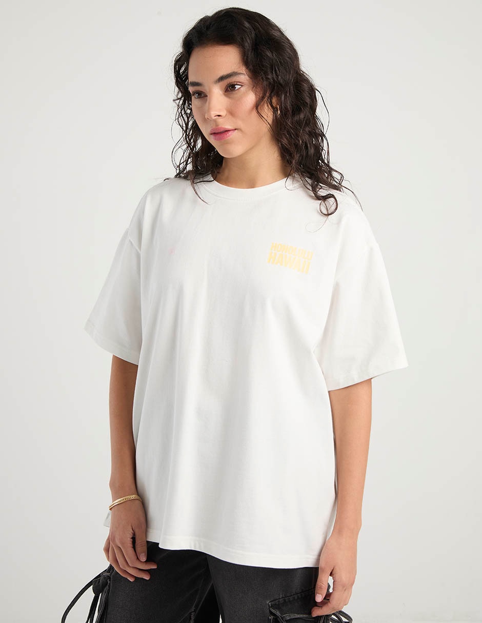 Playera manga al codo cuello redondo mujer Playera manga al codo cuello redondo mujer