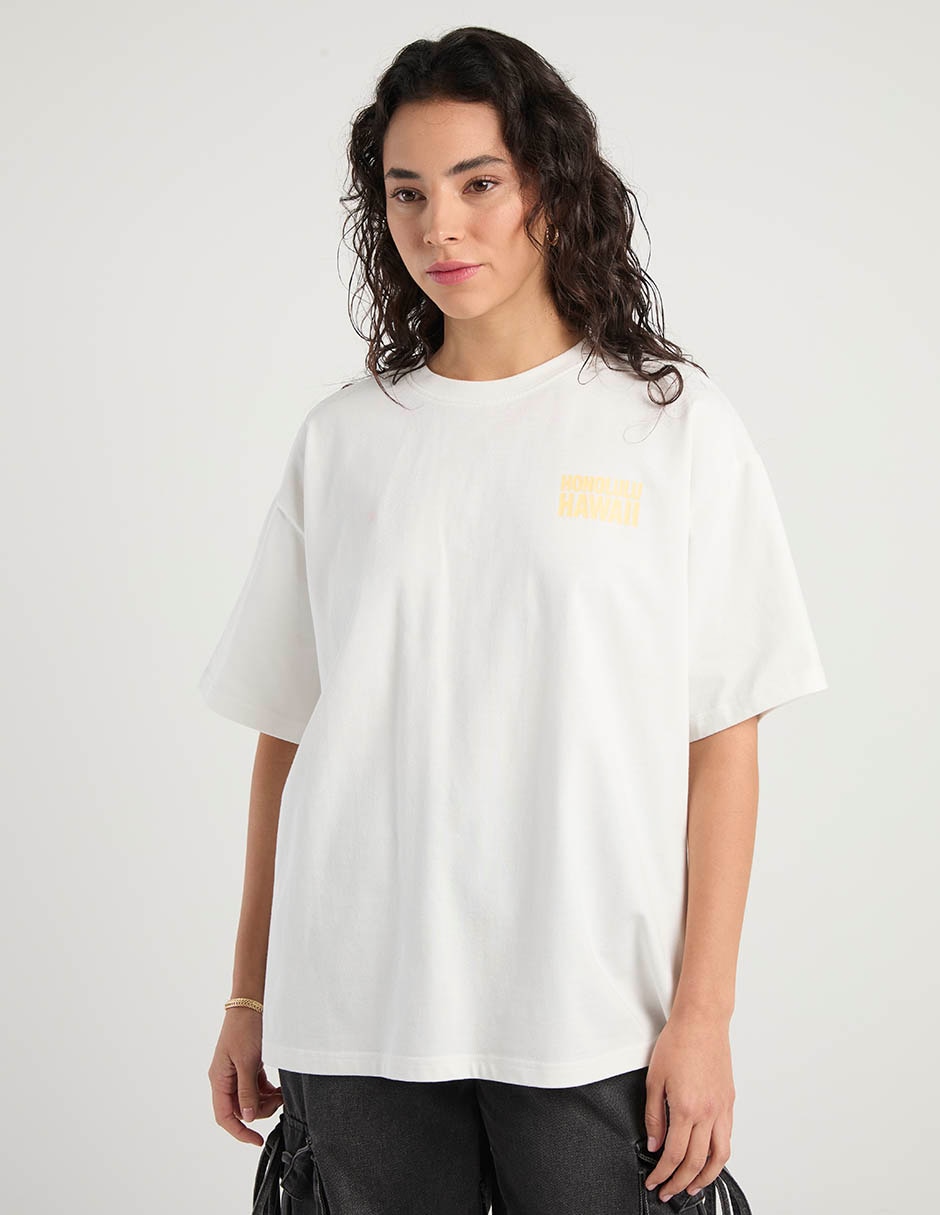 Playera manga al codo cuello redondo mujer 5