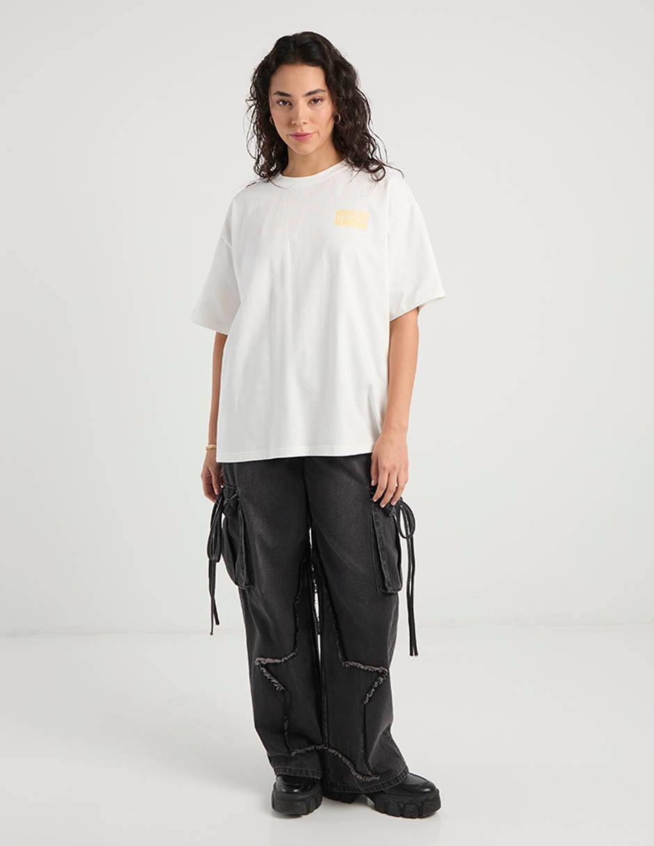 Playera manga al codo cuello redondo mujer 4
