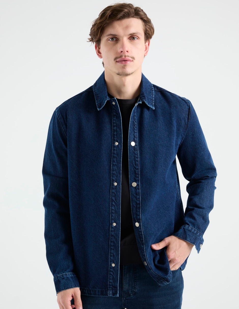 Sobrecamisa de algodón manga larga para hombre Sobrecamisa de algodón manga larga para hombre