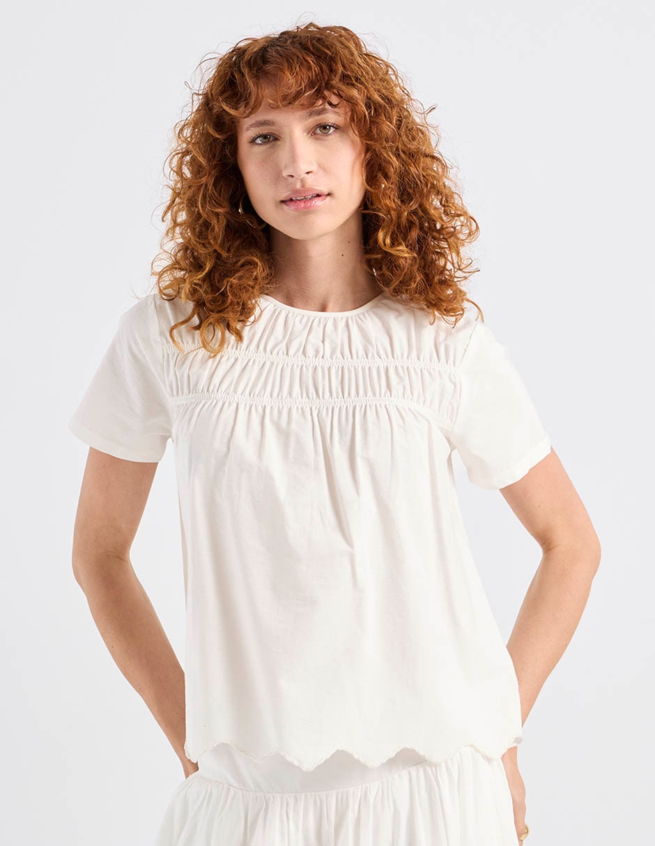 Blusa manga corta para mujer 7