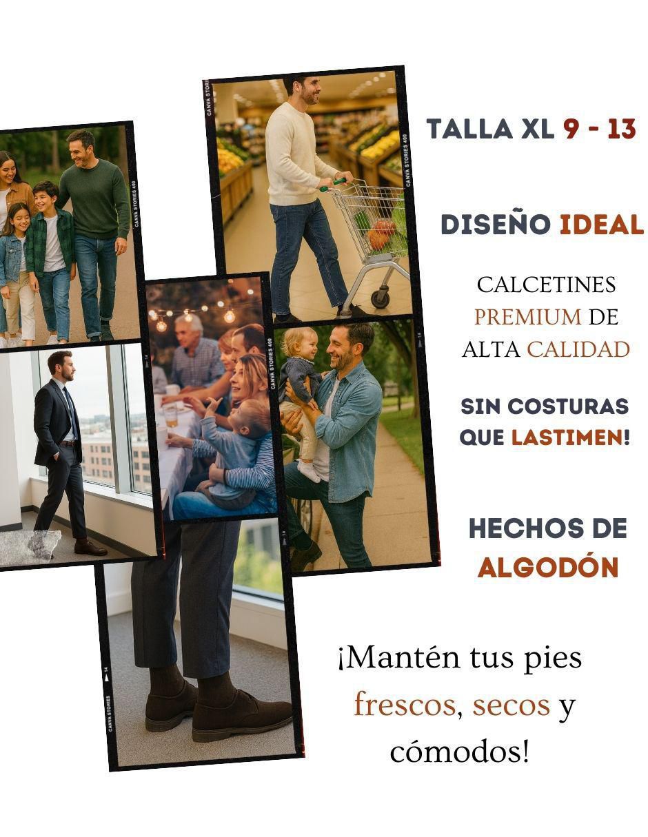 Set calcetines diabético de algodón Hombre 6 pares 4