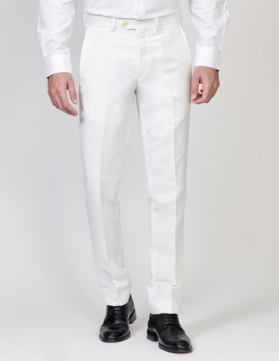 'pantalón' formal regular slim 'de' poliéster y elastano 'para hombre'