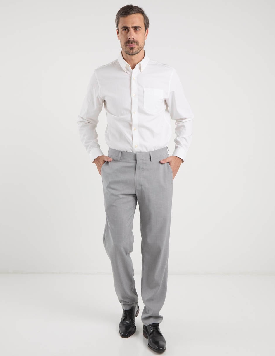 Pantalón formal de vestir slim de poliéster y elastano para hombre 2