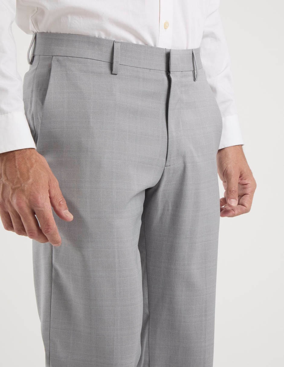 Pantalón formal de vestir slim de poliéster y elastano para hombre 4