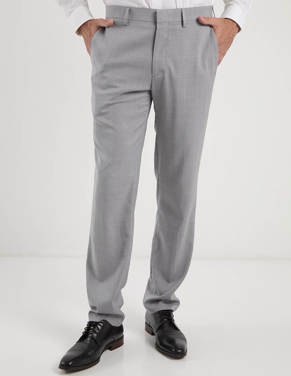 Pantalón formal de vestir slim de poliéster y elastano para hombre Pantalón formal de vestir slim de poliéster y elastano para hombre