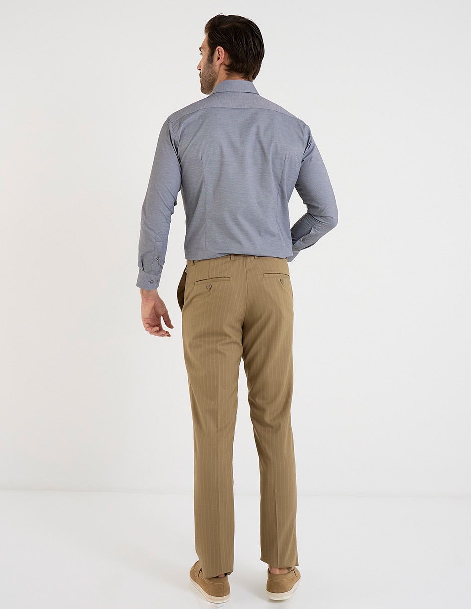 Pantalón de vestir slim de lana para hombre 5