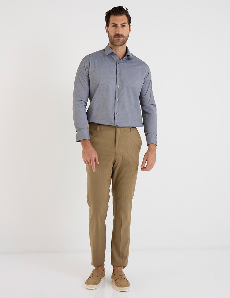 Pantalón de vestir slim de lana para hombre 6
