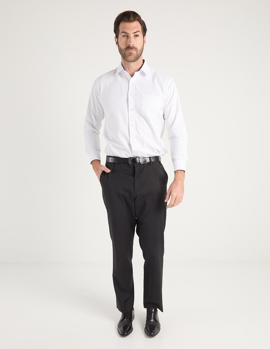 Pantalón de vestir recto de lana para hombre 1