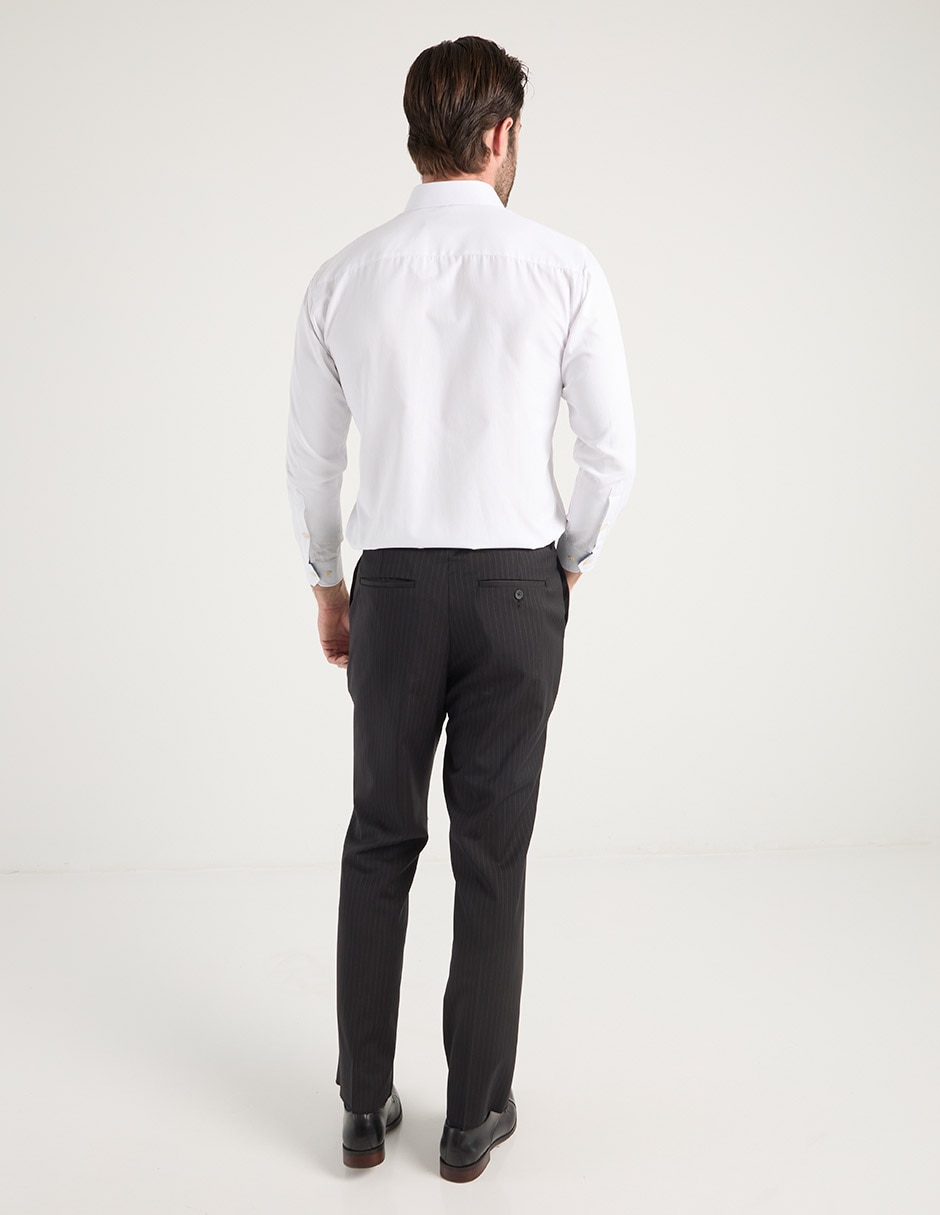 Pantalón de vestir recto de lana para hombre 11