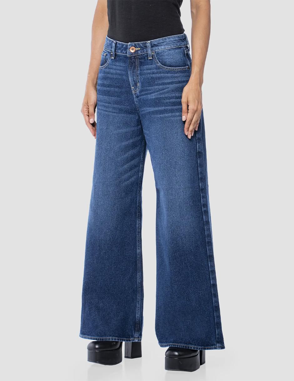 Jeans wide leg wide leg para mujer 5