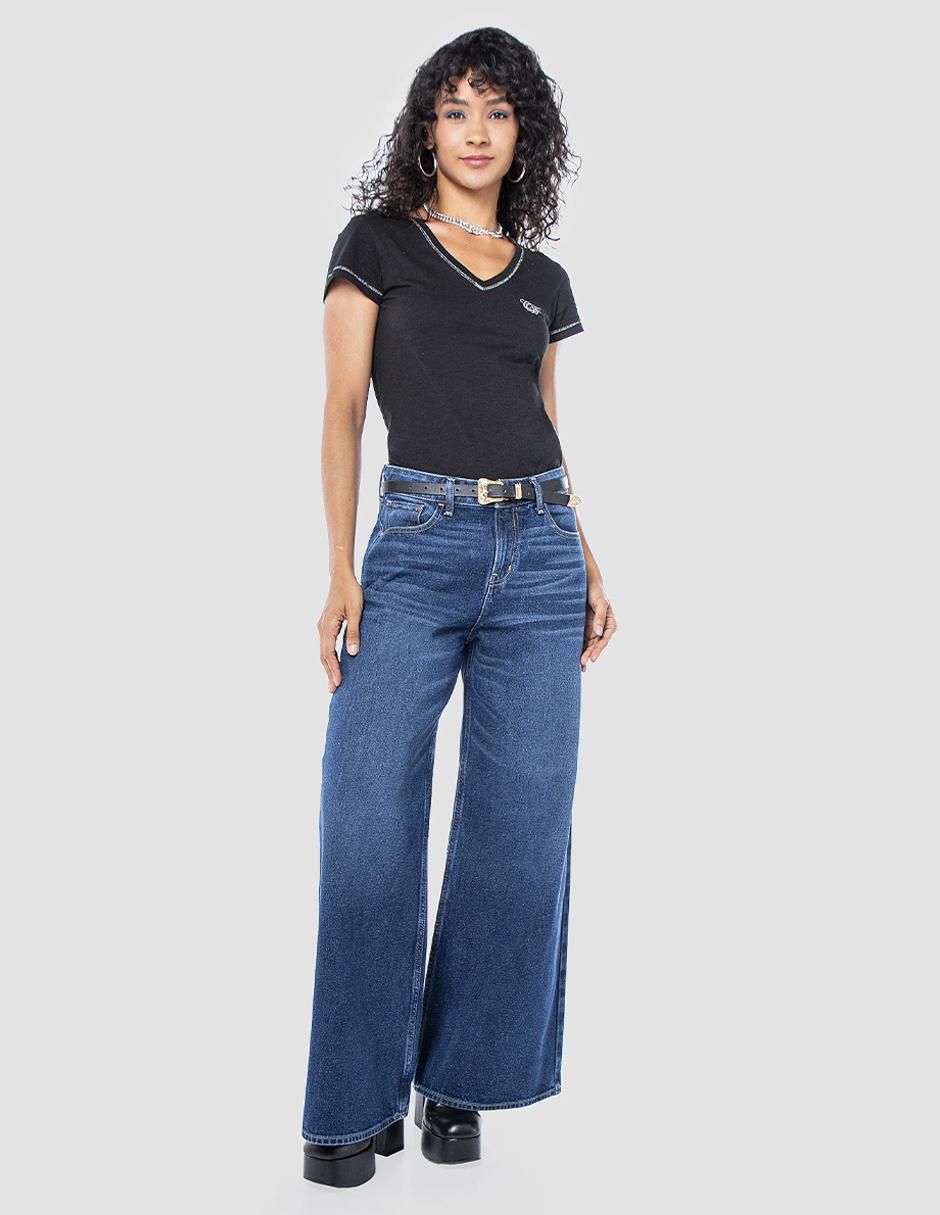 Jeans wide leg wide leg para mujer 6
